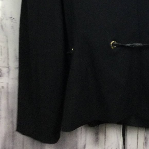 Les Copains Black Wool Blend Blazer Jacket 46 10 - Picture 10 of 12